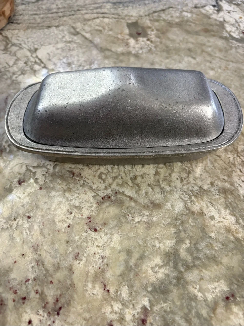Wilton Silver Metal Butter Dish with Lid